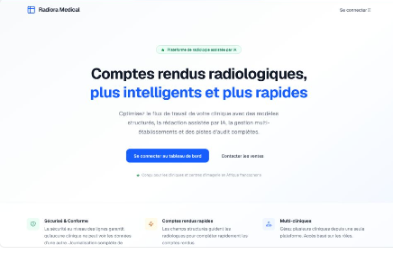 Radiora Medical platform screenshot